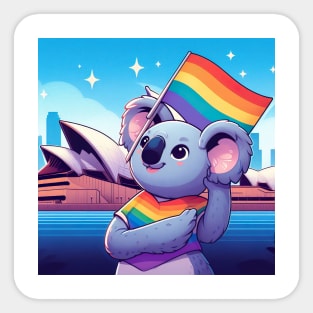 Gay Pride Koala Bear (Sydney, Australia) Sticker